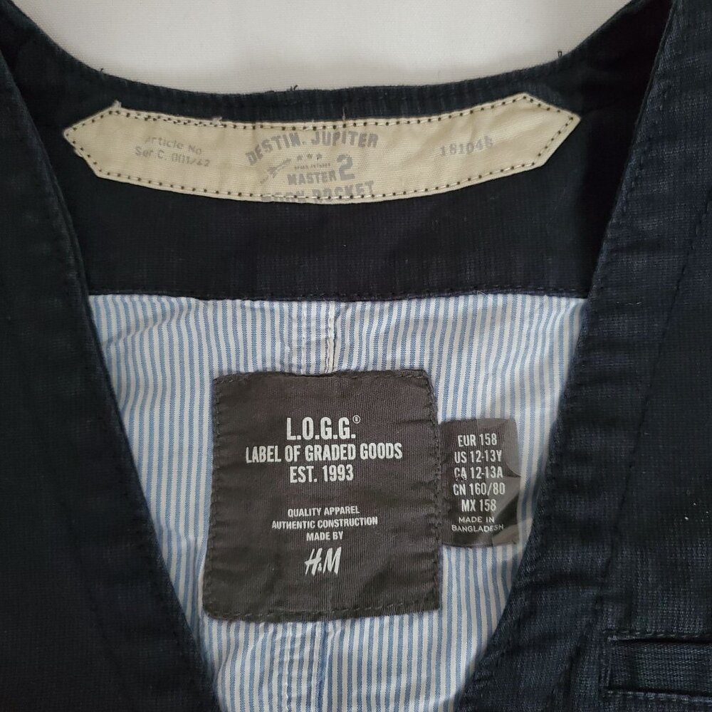 L.O.G.G By H&M Kids Boys Casual Vest Navy Blue Size 12-13Y - Picture 9 of 12